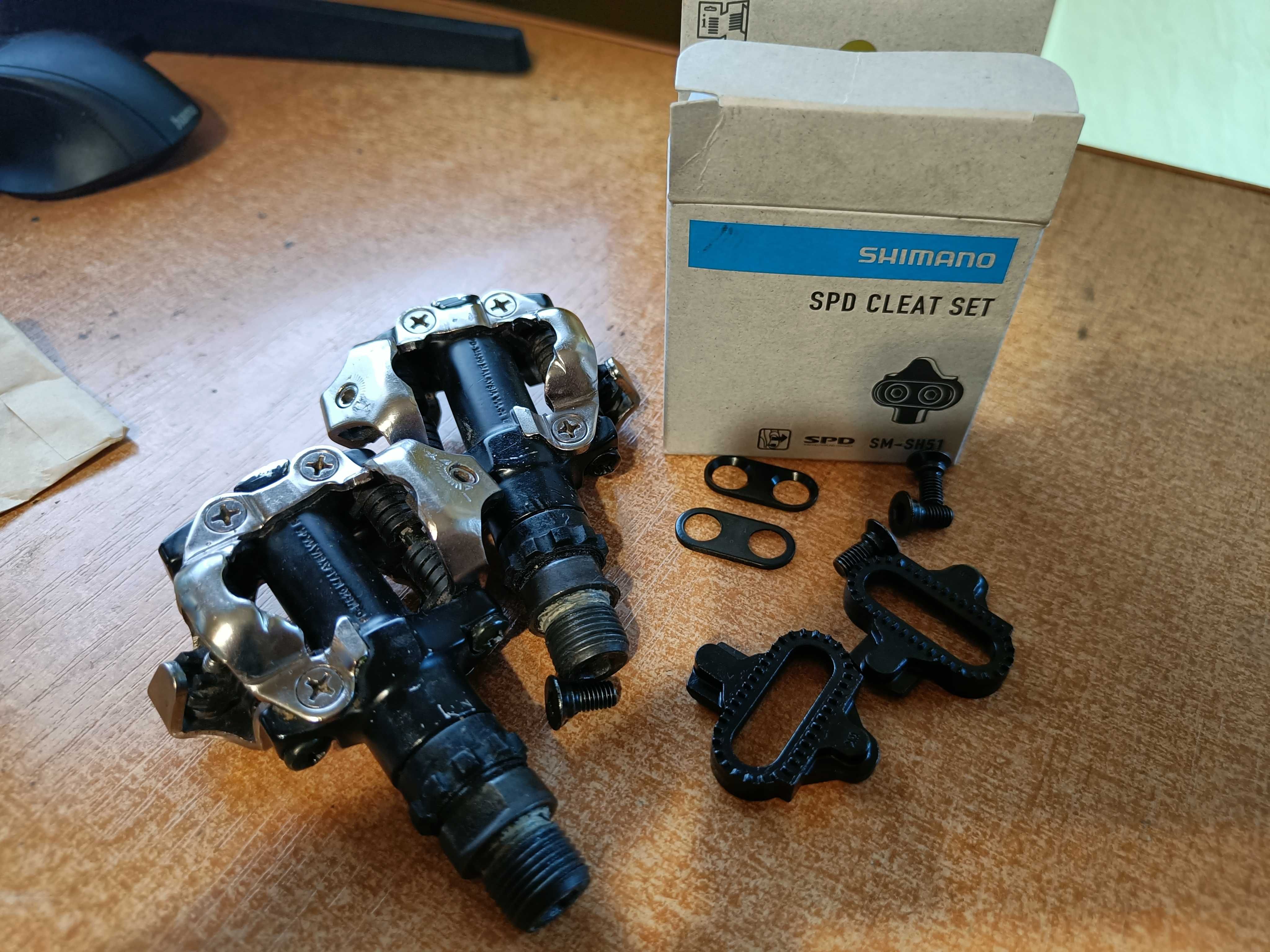 Pedały Spd Shimano SPD PD-M520  komplet z Blokami