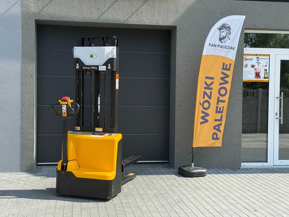 Wózek paletowy podnośnikowy elektryczny sztaplarka 1500kg 300cm NOWY