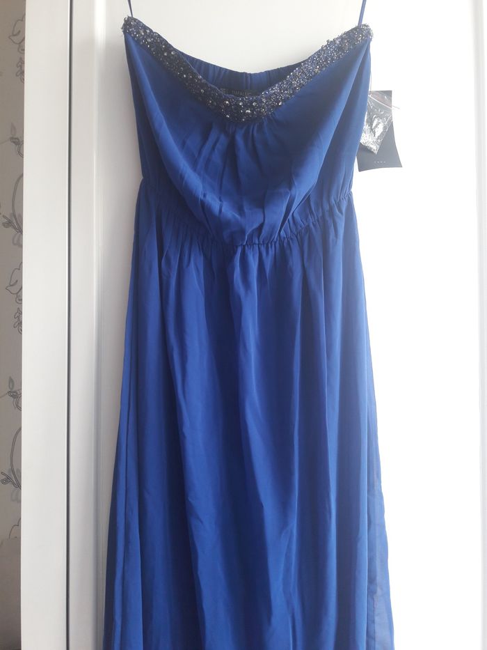 Vestido novo da Zara, cor azul, tamanho S