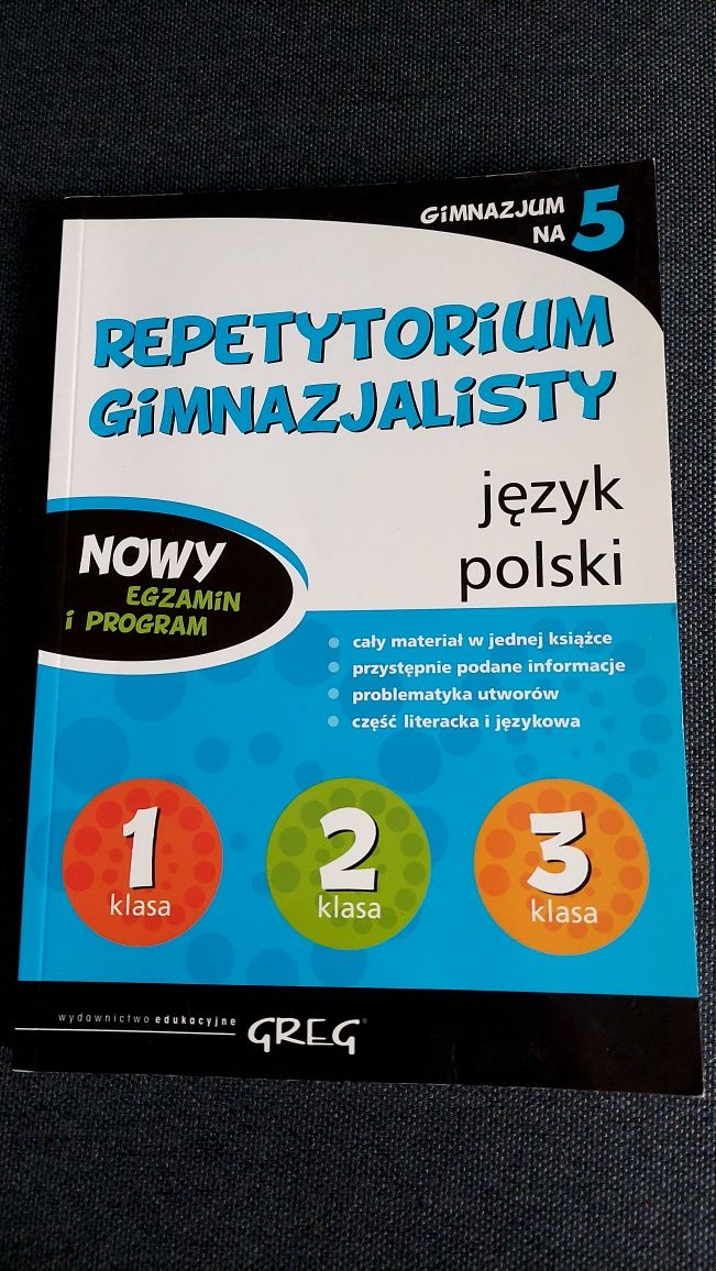 Repetytorium Gimnazjalisty jezyk polski Klasa 1-3 Liceum Technikum