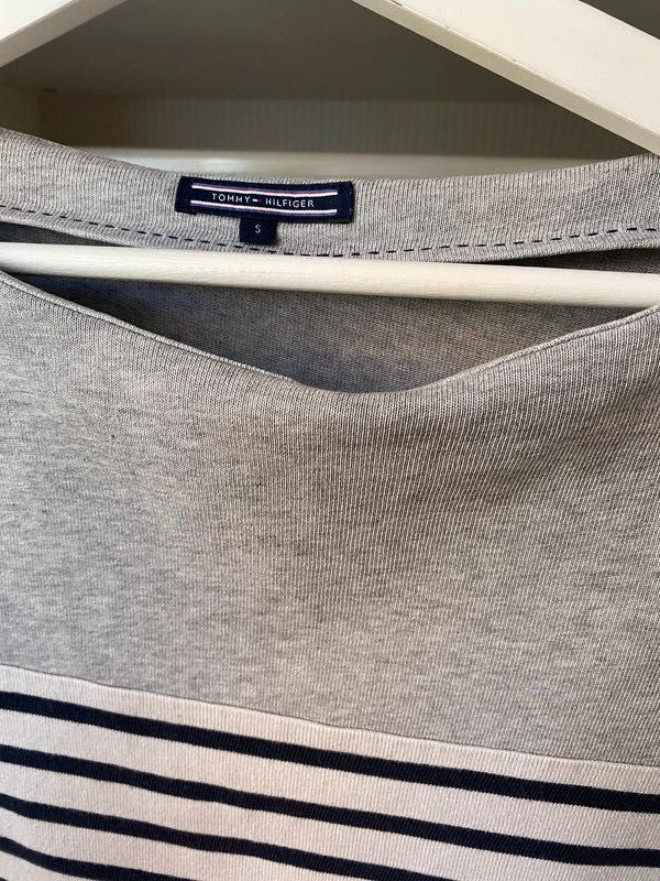 Tommy Hilfiger bluzka sweter w stylu marynarskim logo bawełna