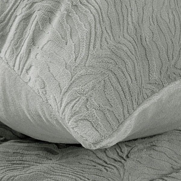 Pościel 140x200/2 części Mikrofibra Tłoczona Flano na Zimę Srebrna