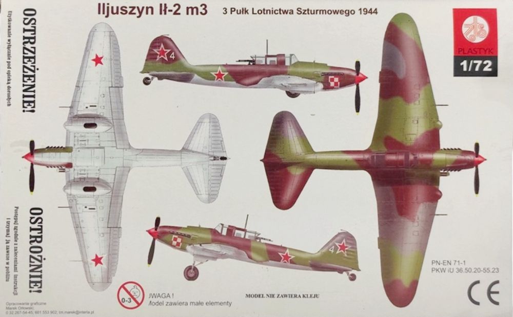 Model do sklejania Plastyk S-041 samolot Iliuszyn IŁ-2 m3