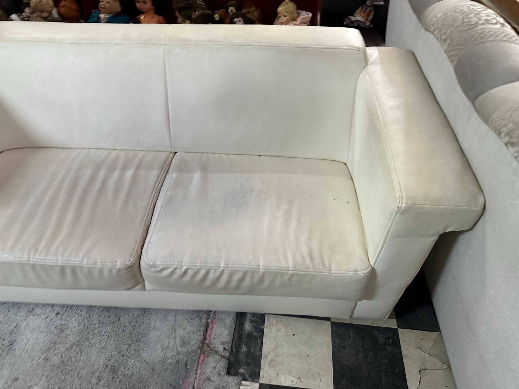 Nowoczesna sofa 3-osobowa skóra prawdziwa DOWÓZ DO DOMU