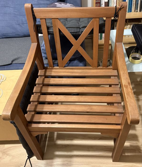 Krzeslo drewniane, krzesło ogrodowe, tarasowe