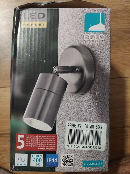 Kinkiet zewnętrzny lampa zewnętrzna Eglo Stockholm 1 GU10