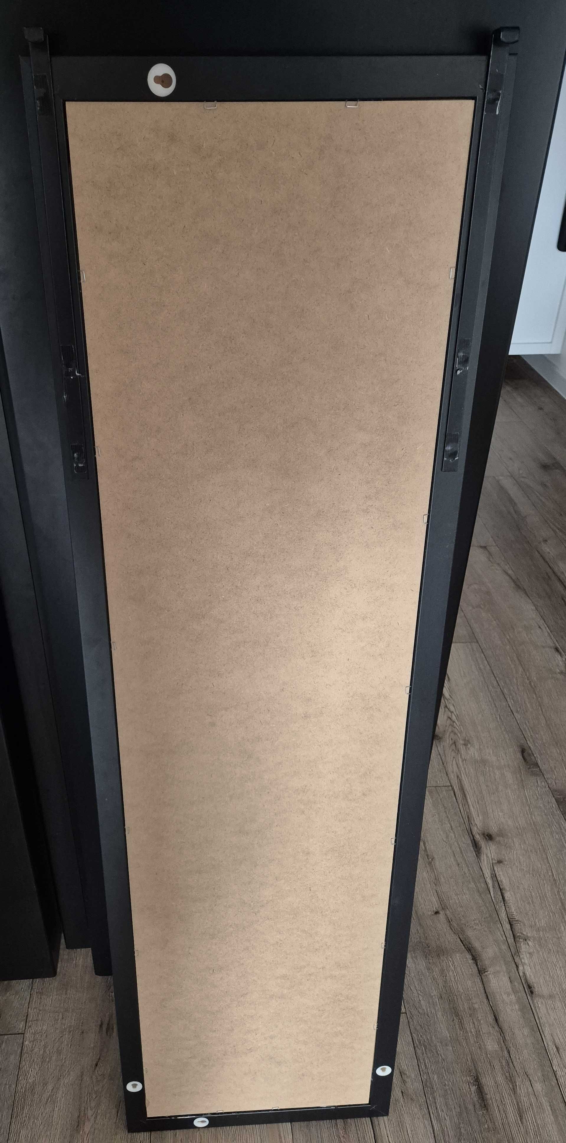2 lustra prostokątne wiszące na ścianę lub drzwi 125x36 cm czarne