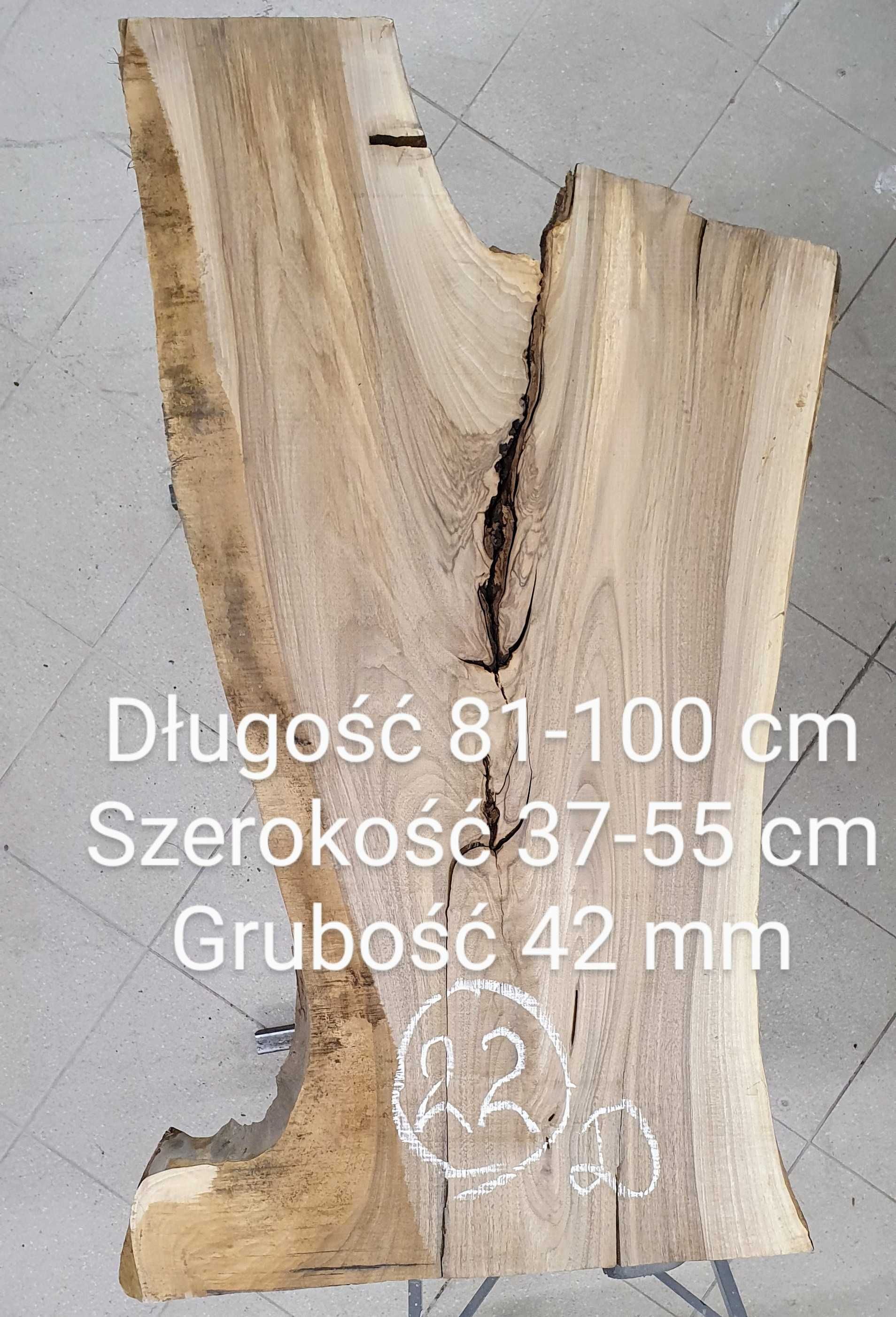 Deska blat stołu żywica monolit live edge orzech włoski 22D