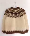 WEŁNIANY islandzki sweter lopapeysa WEŁNA rękodzieło handmade XS 34