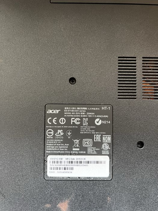 Portatil Acer E5-571G