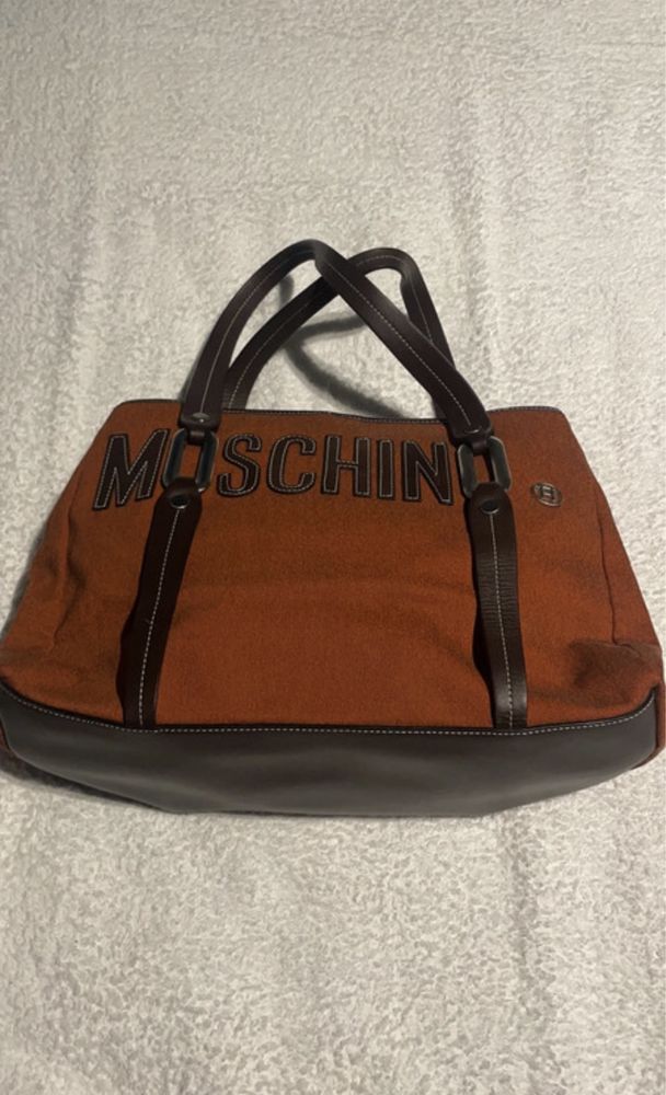 Mala Moschino (laranja e castanho)