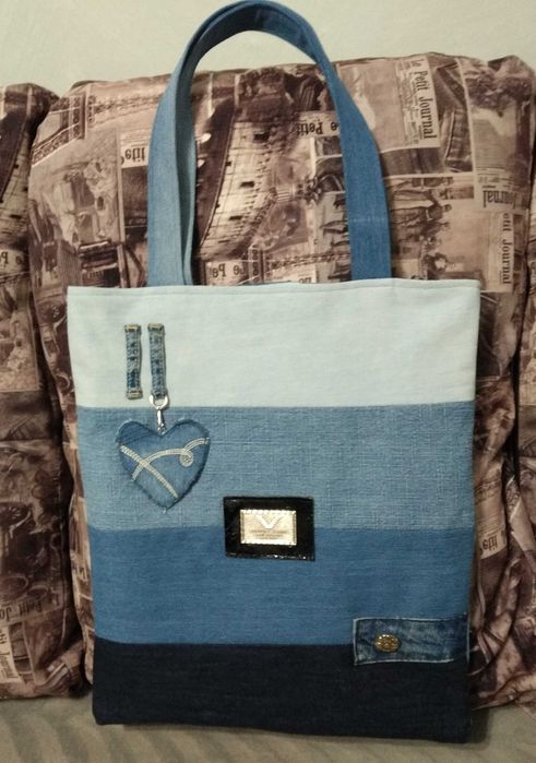 Джинсова сумка хендмейд
