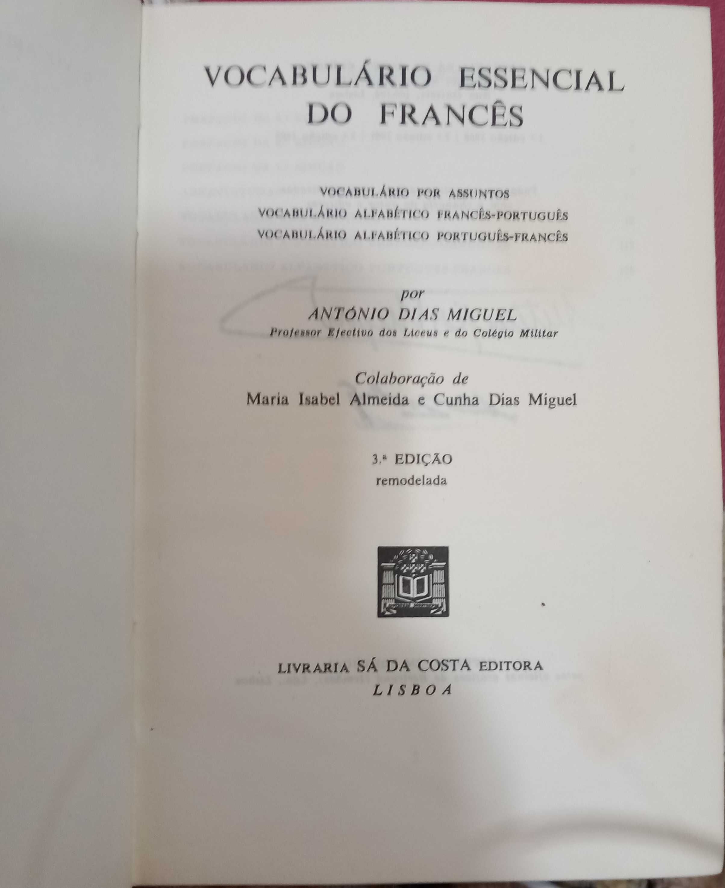 Livro - Vocabulário Essencial do Francês - portes incluídos