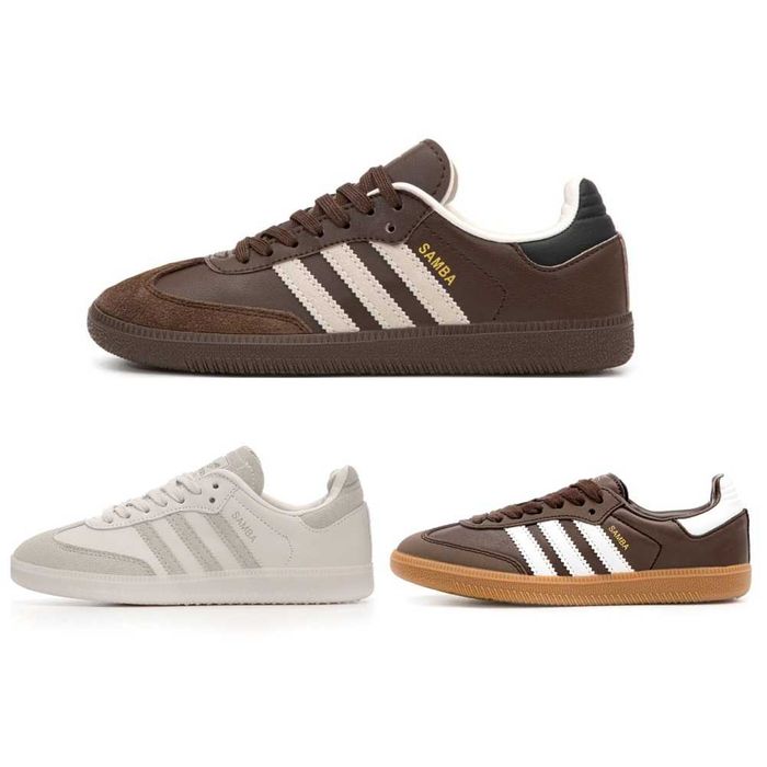 Женские кроссовки Adidas Samba OG Dark Brown Beige Gum JI0217 адидас