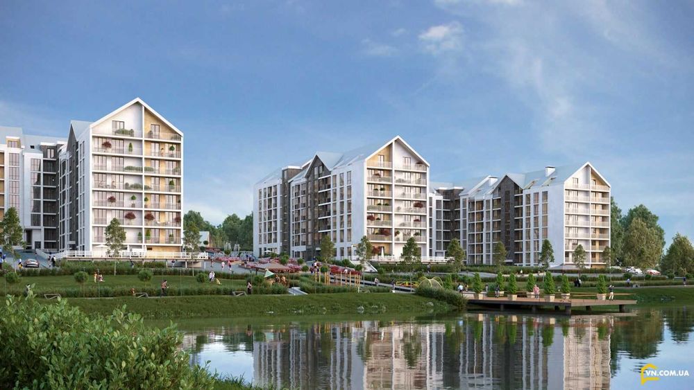 Без % Видова 1к квартира (60.3м2) з терасою у ЖК "Гостомель Residence"