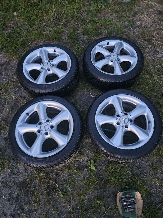 Alufelgi mercedes 5x112 225/ 45 R17 opony całoroczne