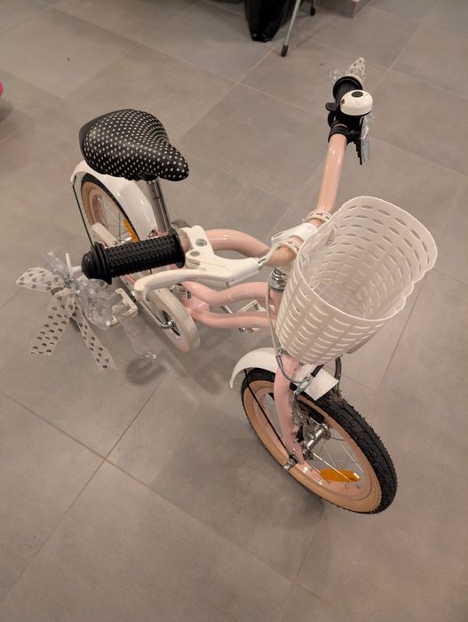 Rower dziecięcy różowy 4-6 lat dla dziewczynki