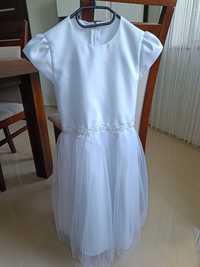 Biała sukienka komunia 140