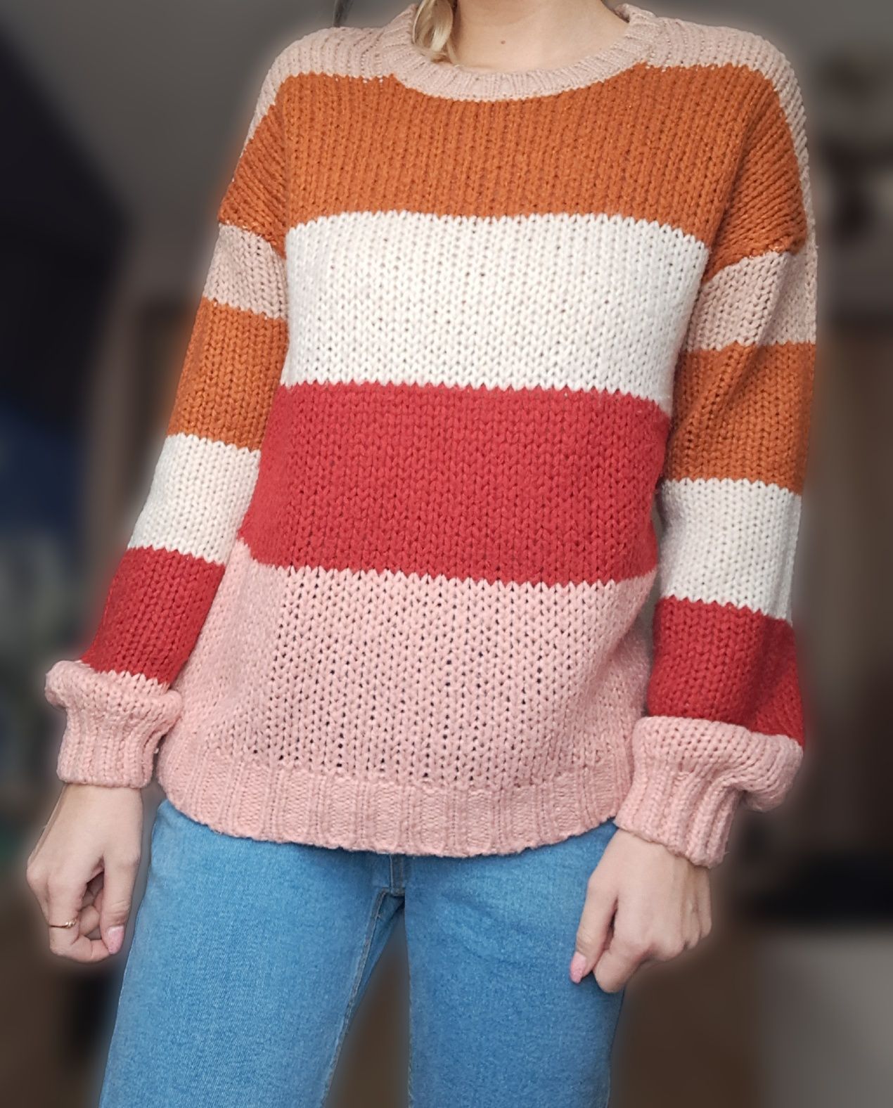 Sweter w paski M