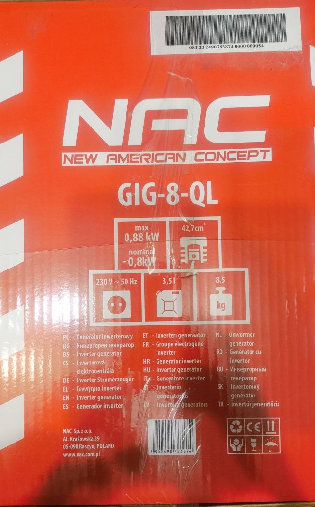 Generator prądotwórczy inwerterowy NAC GIG-8-QL