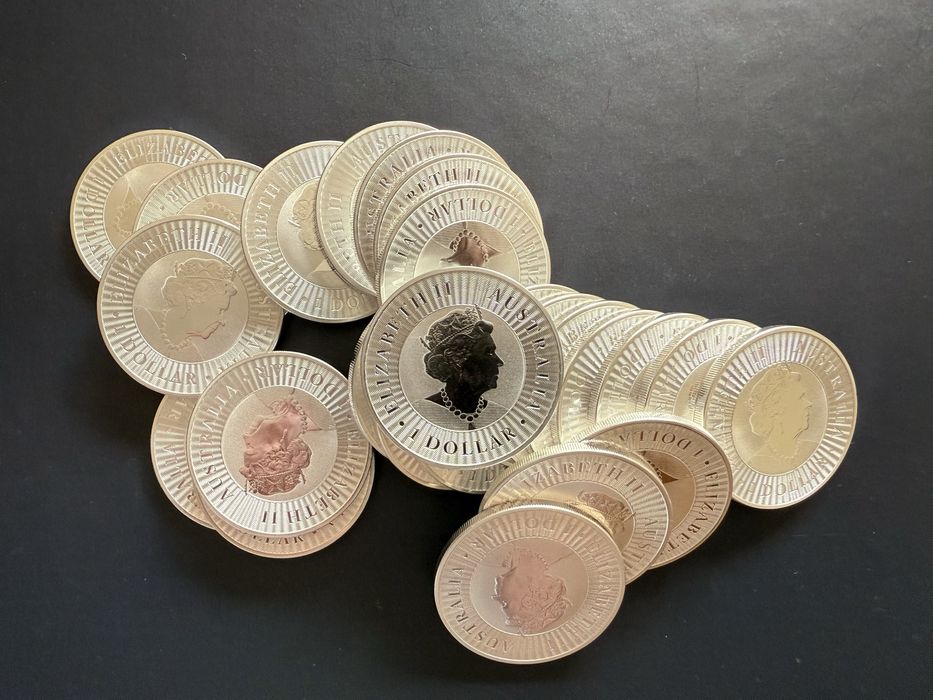 Onças de prata fina (1OZ) Kangaroo da Australia (Novas de tubo)