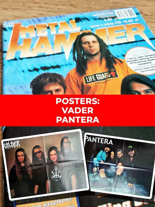 UNIKAT! Metal Hammer 107 5/2000 - 2TM2,3, Plakaty: Vader, Pantera