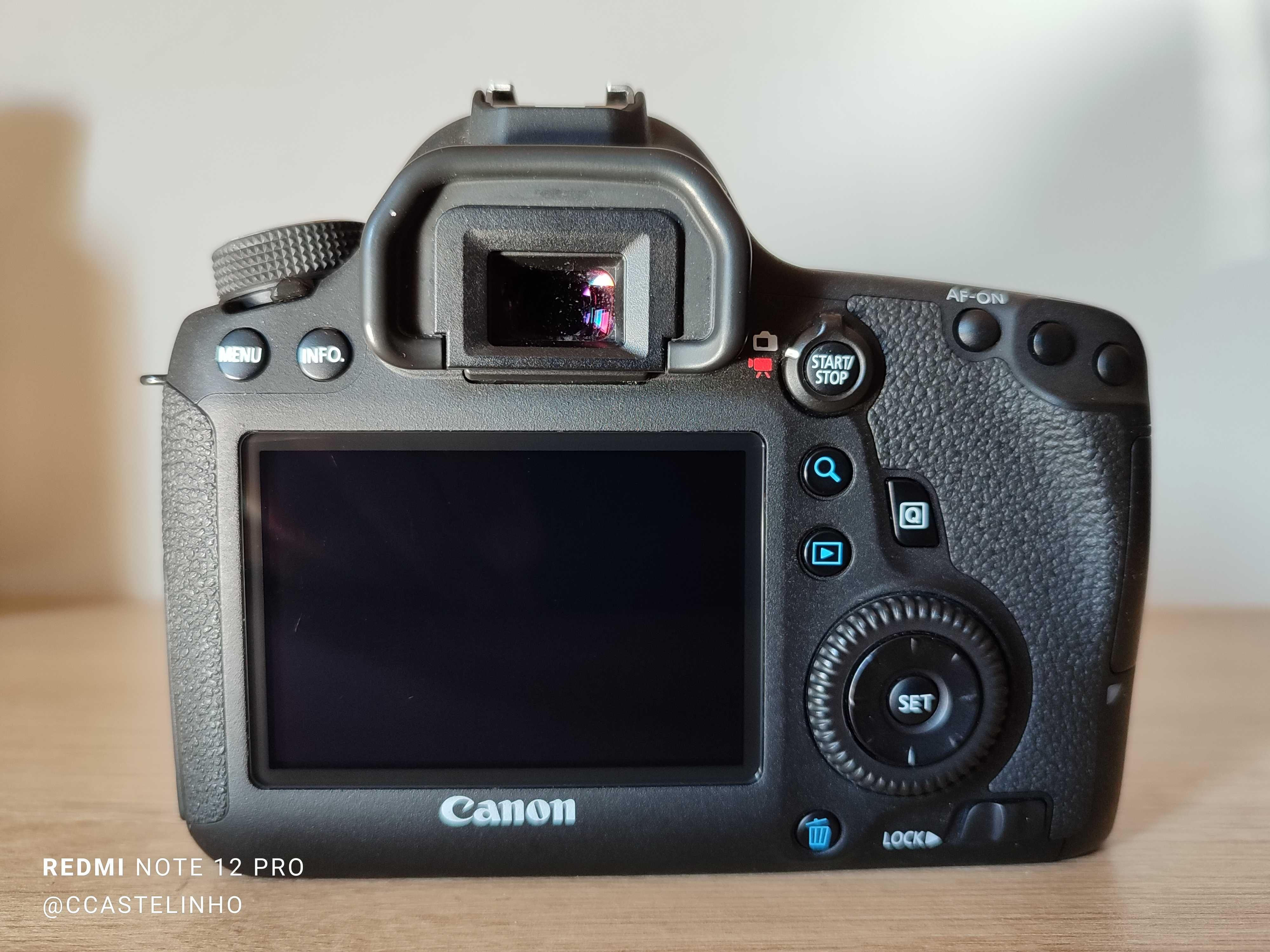 Canon 6D + Canon 24-105mm F4 L IS USM + extras - só 40 mil disparos