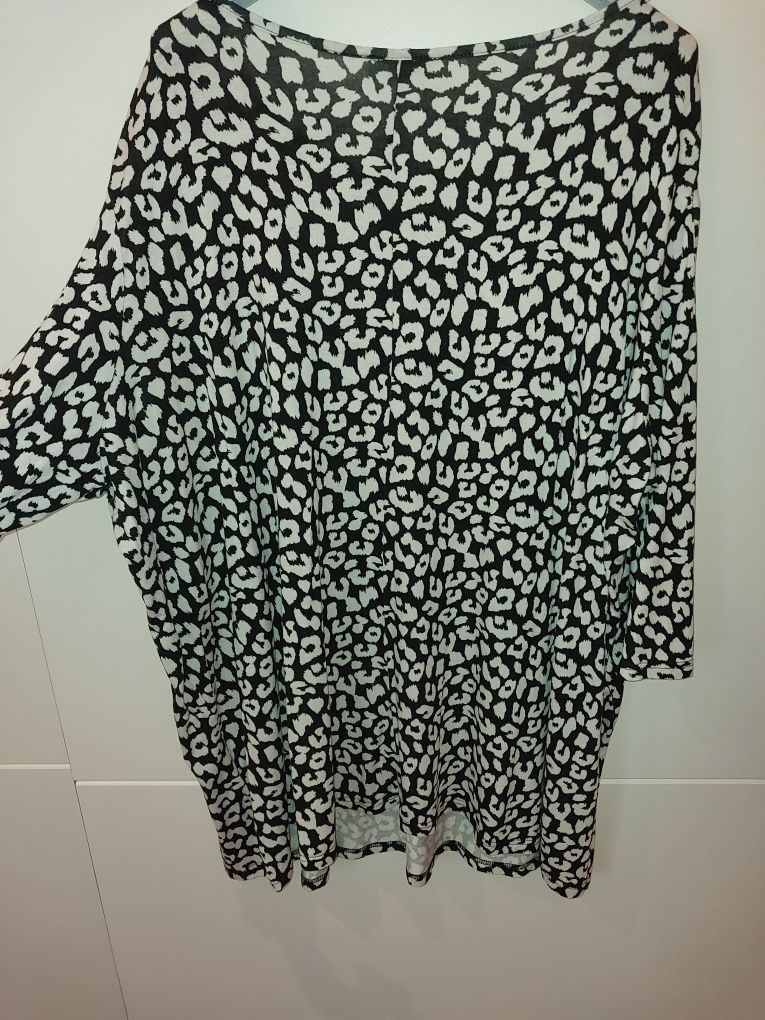 Bluzka w panterke cętki wiskoza plus size 56/58