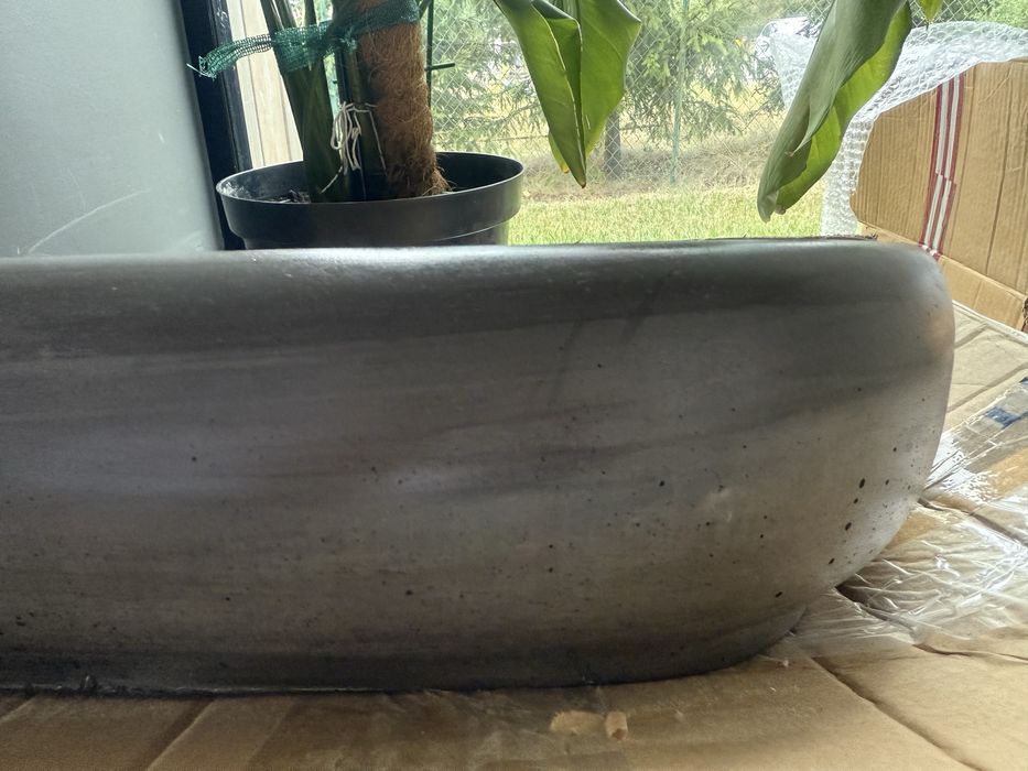 Umywalka betonowa impregnowana owalna