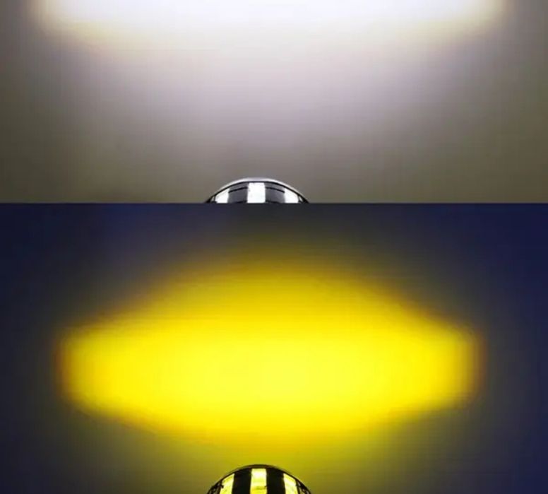 Світлодіодні двокольорові протитуманні фари Авто Moto LED Mini з кнопк