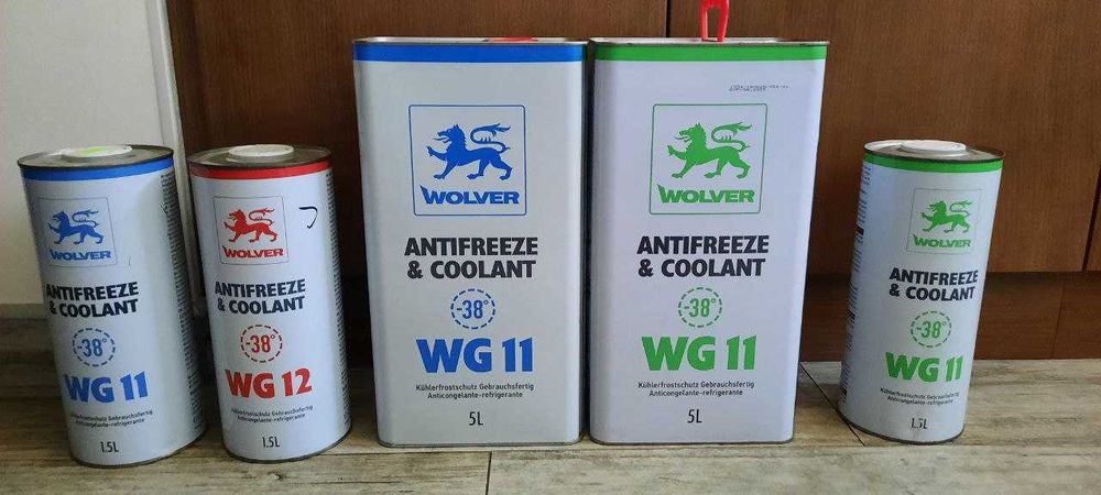 Антифриз Wolver wg11,12,  5 литров, 1,5 литров