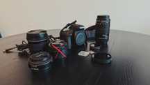 Canon EOS 77D, 3 lentes, 6 ND filters, 2 cartões memória