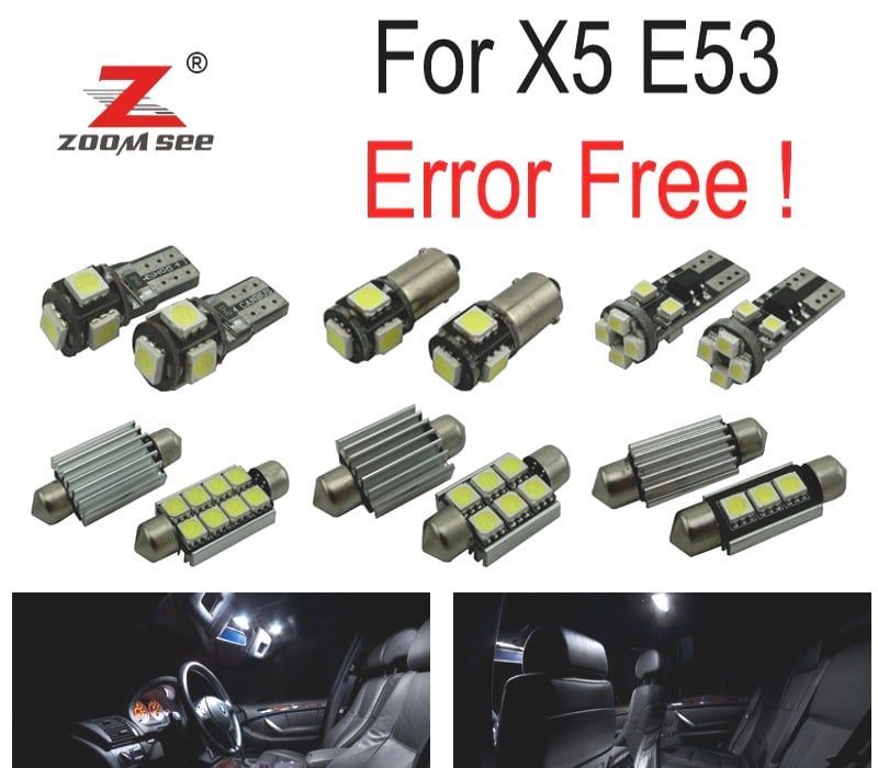 KIT COMPLETO DE 20 LÂMPADAS LED INTERIOR PARA BMW X5 E53 2000-2006