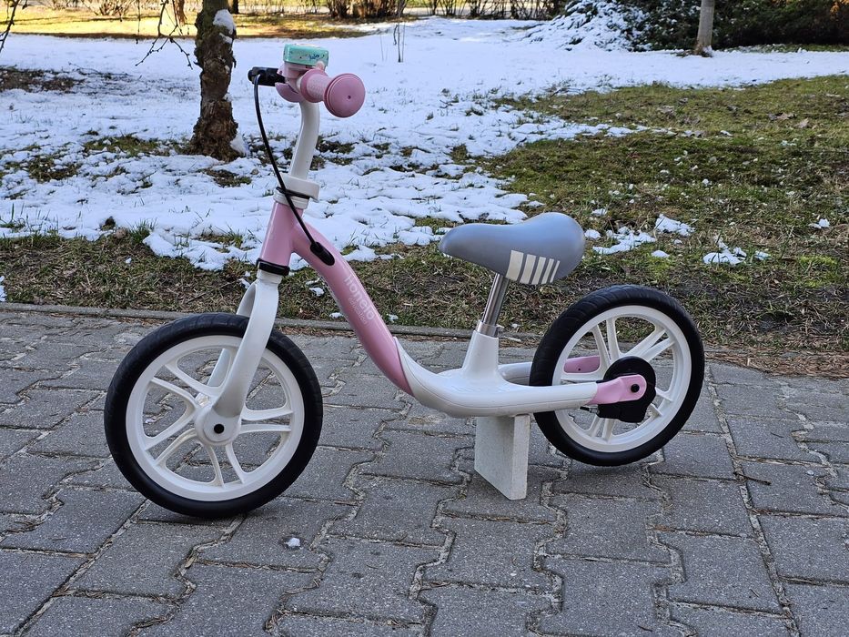 Rowerek biegowy lionelo rower różowy  + dzwonek