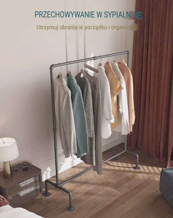 !! Stojak Wieszak Uchwyt Garderoba Na Ubrania Industrial Extra Mocna!!
