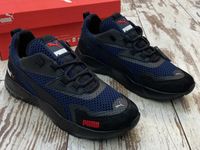 Мужские кроссовки Puma сетка кожа текстиль Пума Весна Лето Синие 40-45