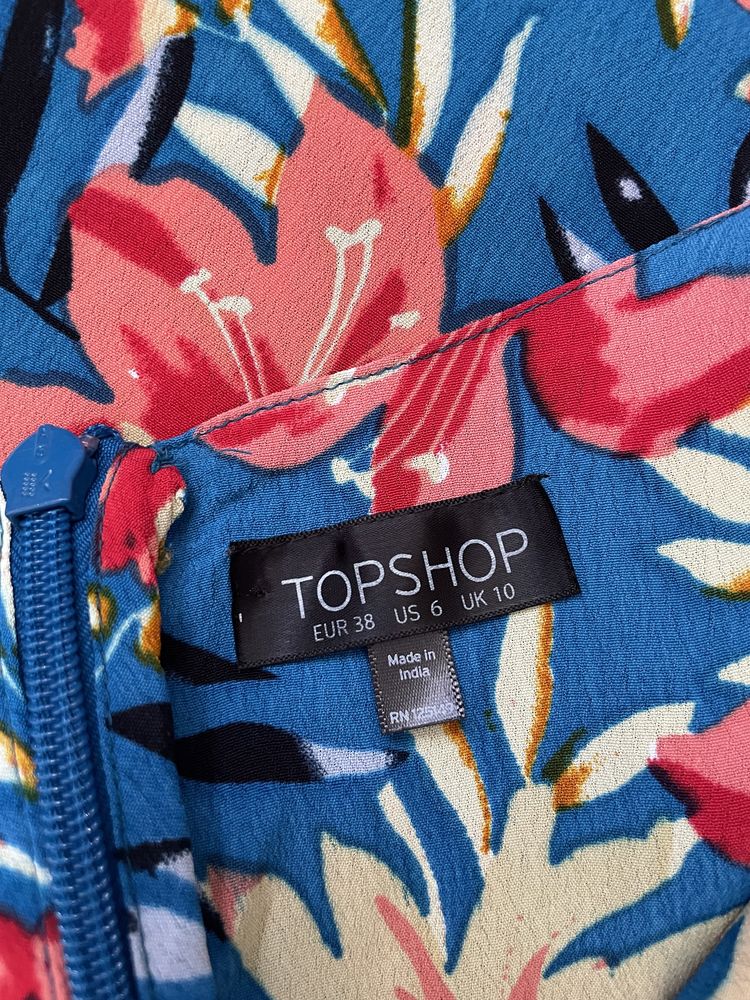 TopShop 38 kombinezon w kwiaty z wycięciami wiskoza