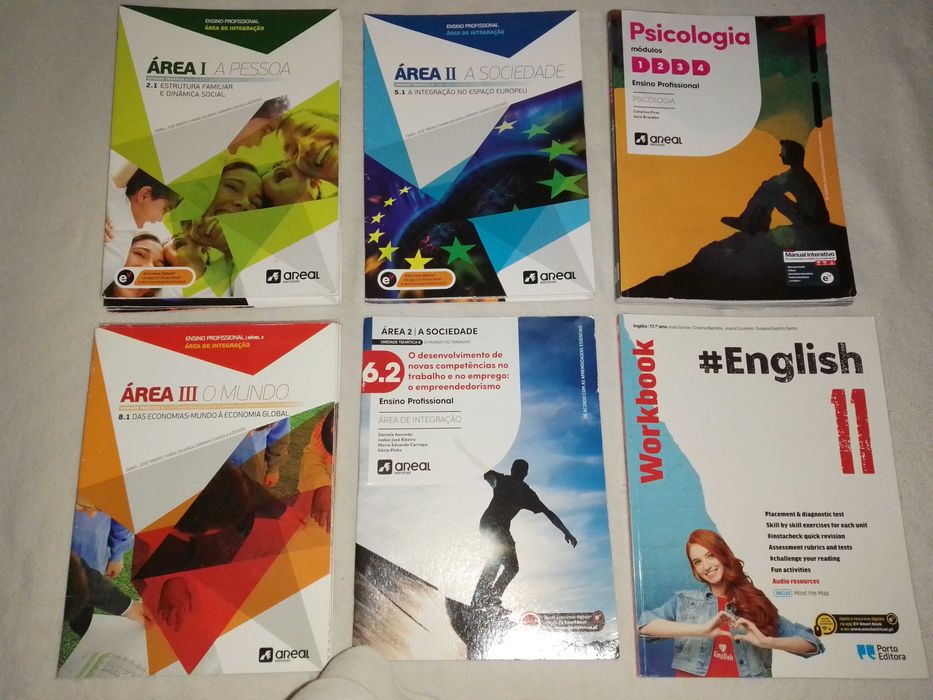 Livros ensino profissional e caderno de atividades 11ano inglês