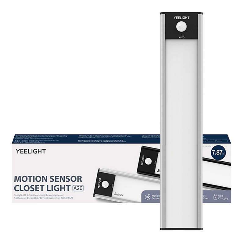 Lampka Led Yeelight Closet Light 20Cm Czujnik Ruchu Do Szafy Srebrna