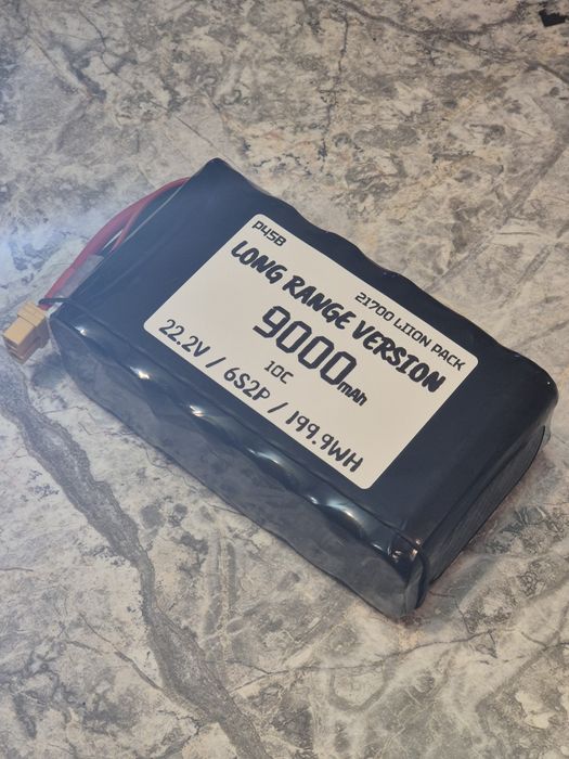 Bateria Pakiet Li-ion 9000mAh / 90A / 6S2P / P45B / FPV / LONG RANGE