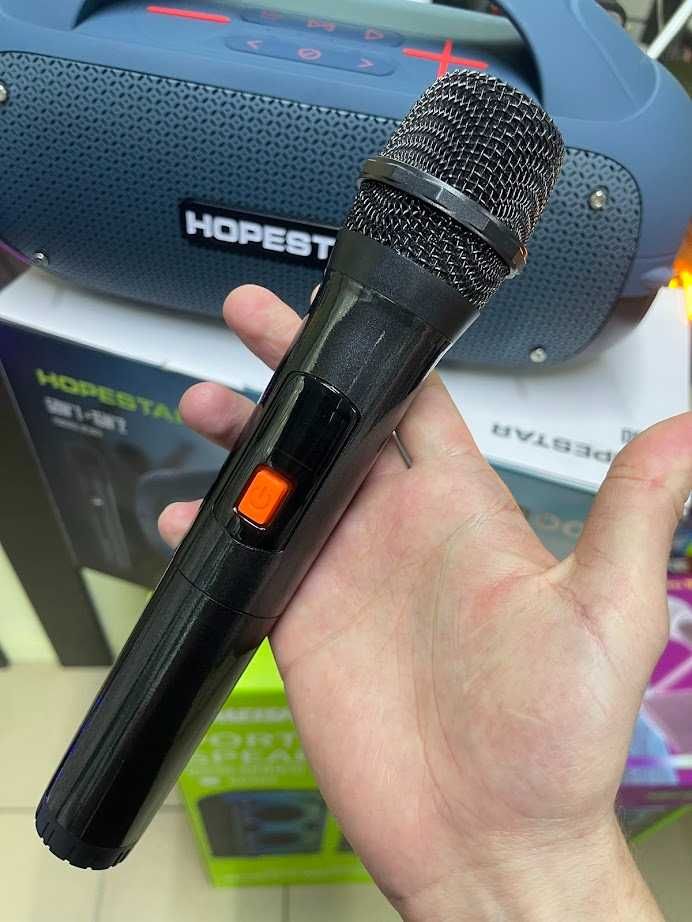 Bluetooth колонка Hopestar A50 — 80 Вт, с микрофоном, TWS, влагозащита