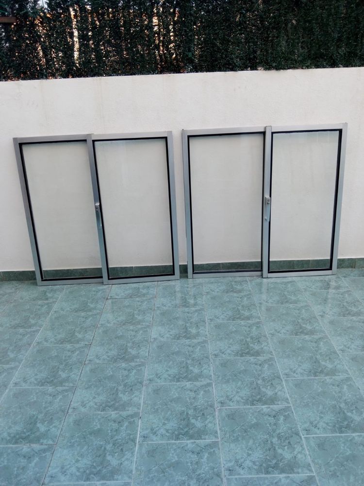 Conjunto janelas/porta de aluminio