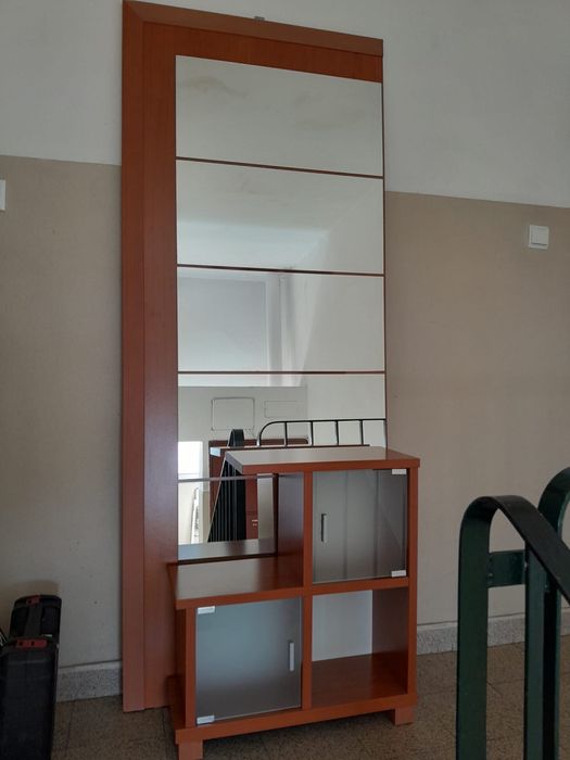 Movel entrada com espelho carvalho