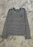 PLAY Comme Des Garçons striped print long-sleeve garcons S XS t-shirt
