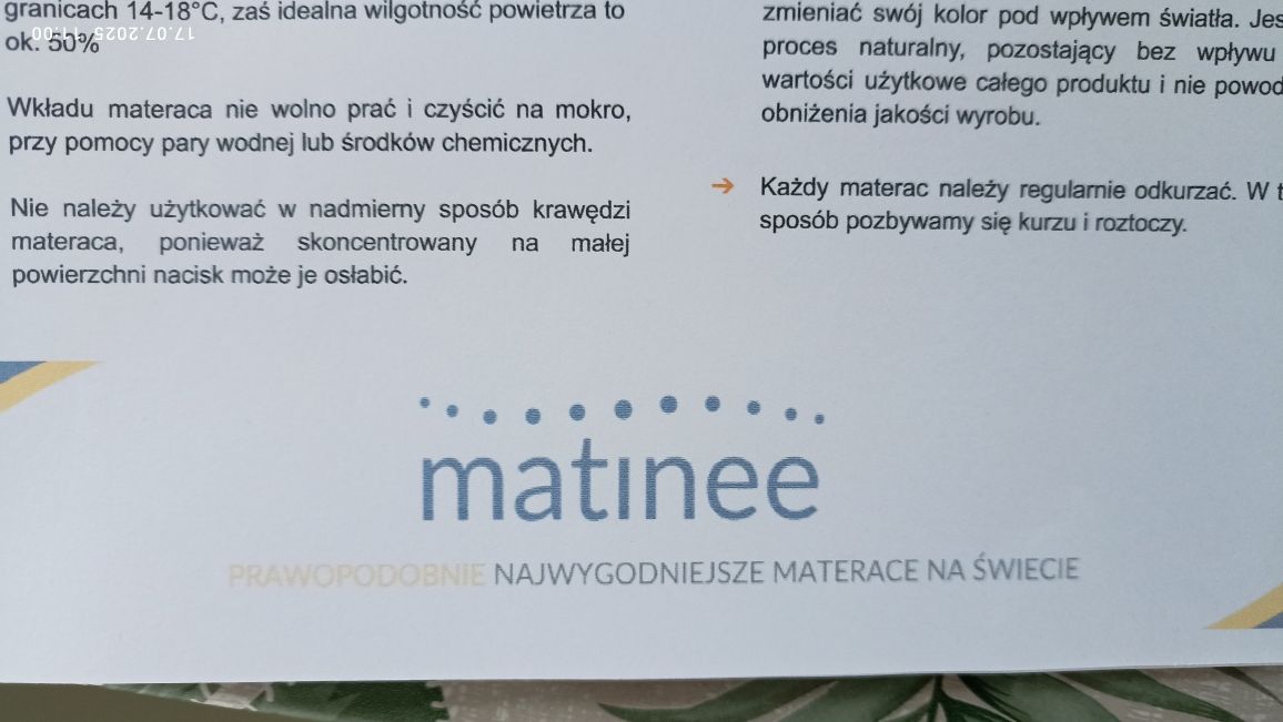 Materac mało uzywany