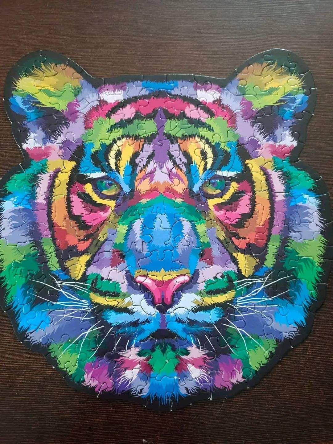 Puzzle , tygrys , kształty zwierząt