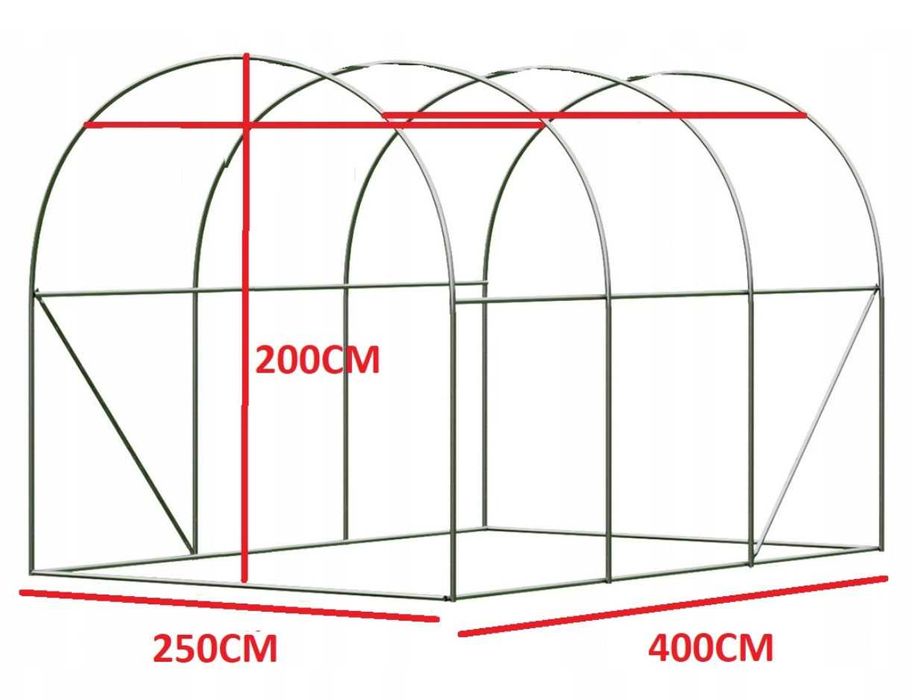 Tunel Foliowy Ogrodowy 2,5x4 PREMIUM SZKLARNIA 250x400 Najtaniej!!