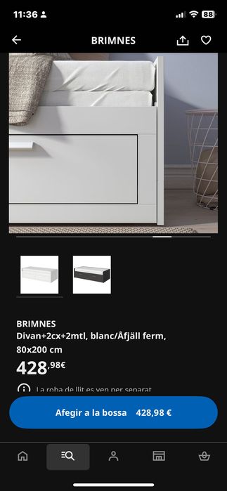 Cama individual doble 8x200