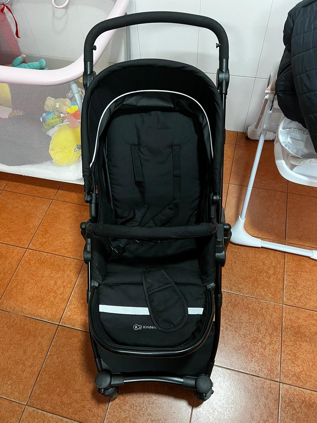 Carrinho de Bebé KINDERKRAFT Prime Lite Deep Black (3 em 1)