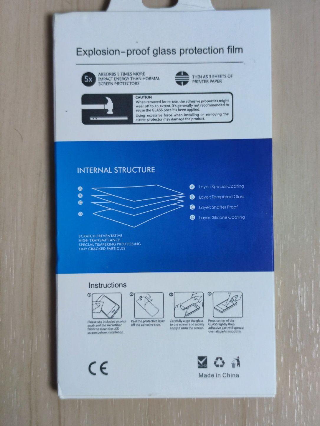 Высококачественное защитное стекло Xiaomi Redmi note 7 / 7 Pro